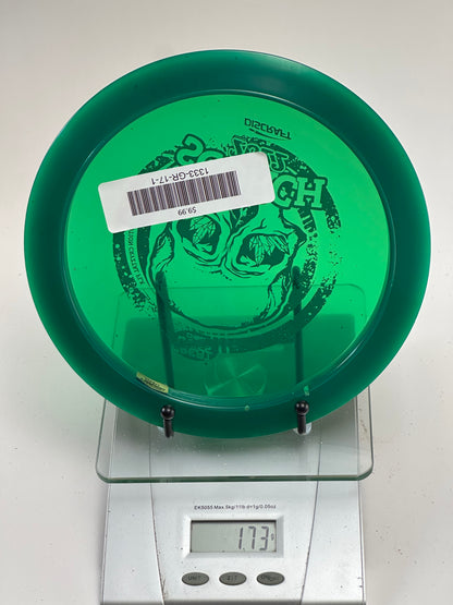 Discraft Scorch CryZtal FLX Green/Transparent Skull Stamp (2022 Great Lakes)