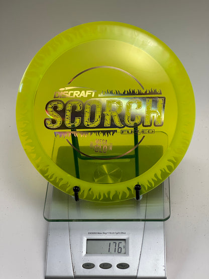 Discraft Z Mega Glo Scorch (Fuzed flame rim) - Transparent neon yellow