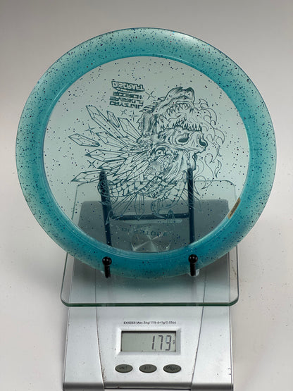 Discraft CryZtal Sparkle Scorch – 2022 Ledgestone Dragon Stamp (Blue)
