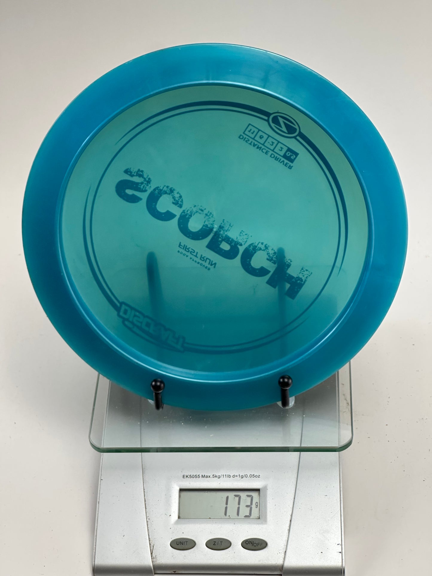 Discraft Z Scorch First Run – Transparent Blue Distance Driver