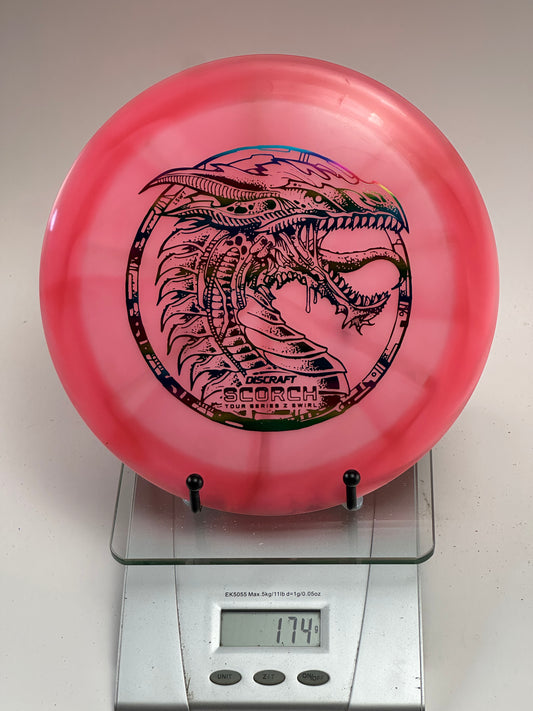 Discraft Tour Series Scorch Z Swirl – Pink Swirl Transparent Dragon Stamp