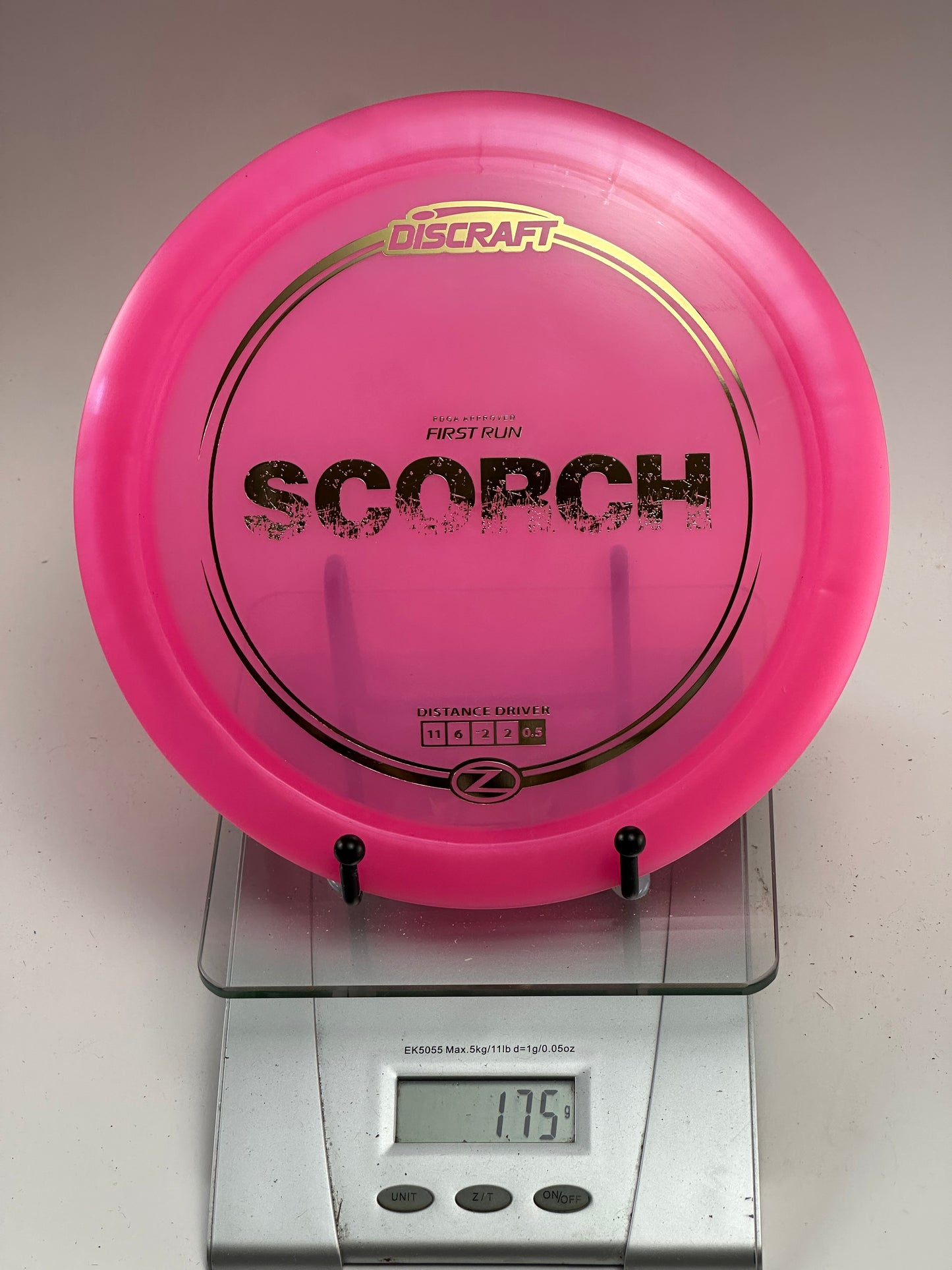 Discraft First Run Scorch (Z) – Transparent Pink Distance Driver