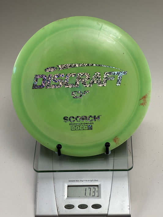 Discraft Scorch Z Distance Driver - Transparent Green, Shatter Holo Stamp