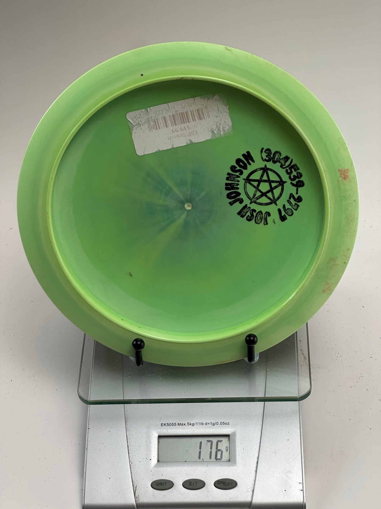 Discraft Scorch Z Distance Driver - Transparent Green, Shatter Holo Stamp