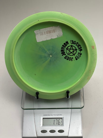 Discraft Scorch Z Distance Driver - Transparent Green, Shatter Holo Stamp