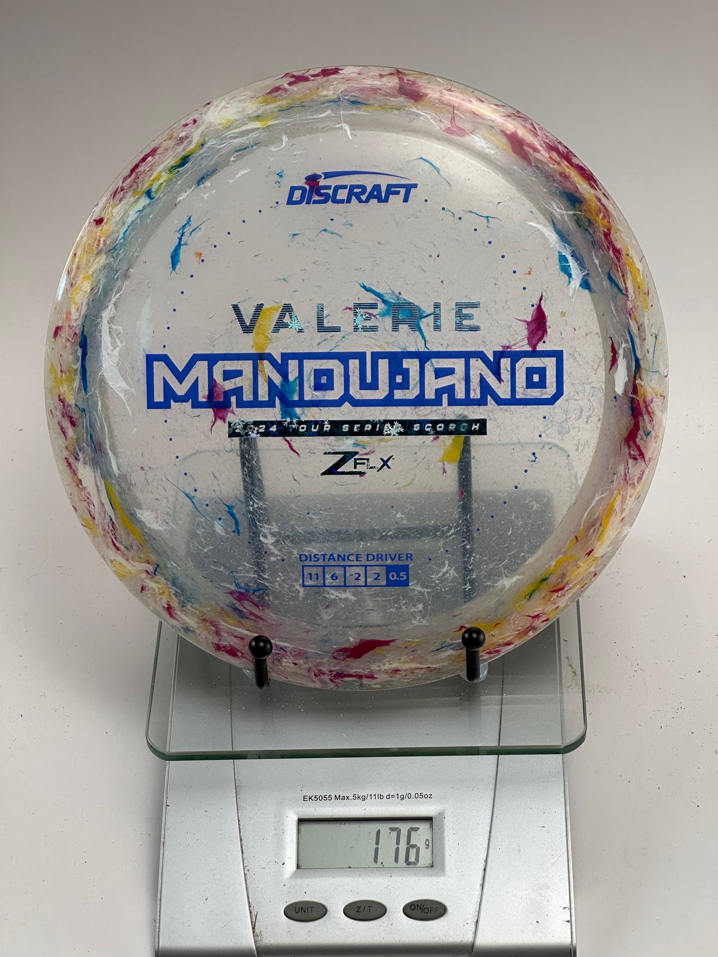 Discraft 2024 Tour Series Scorch Z FLX (Valerie Mandujano) Clear Confetti