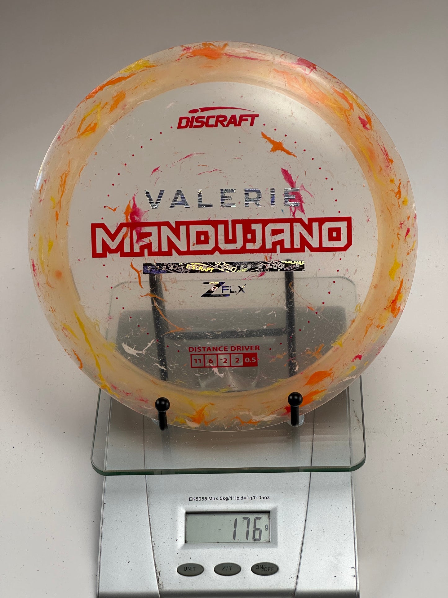 Discraft Z FLX Tour Series Scorch (Valerie Mandujano) Confetti Clear/Orange