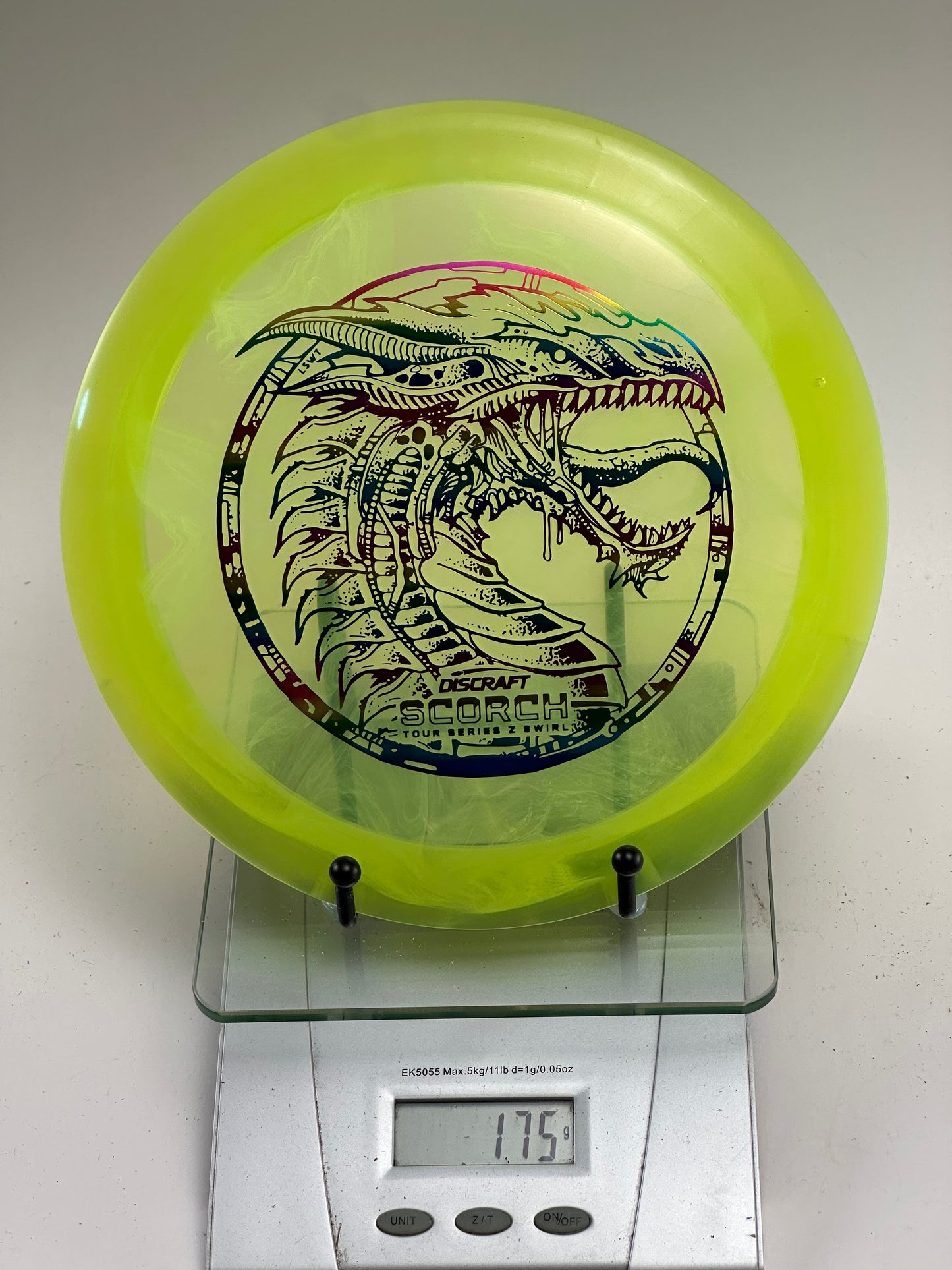 Discraft Scorch Z Swirl Tour Series – Transparent Yellow Dragon Stamp
