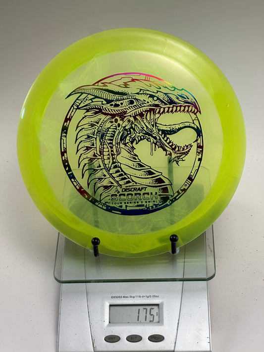 Discraft Scorch Z Swirl Tour Series – Transparent Yellow Dragon Stamp