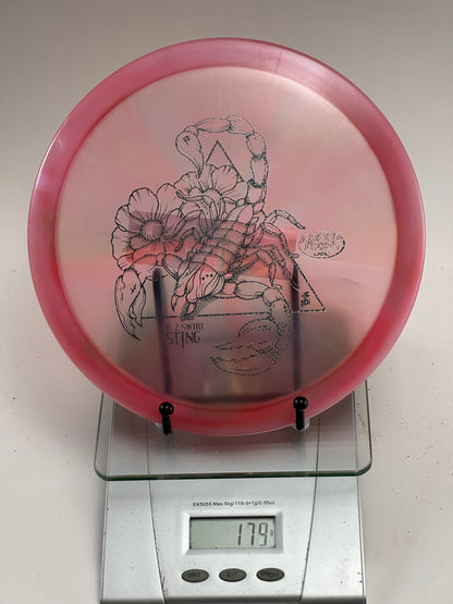 Discraft Sting Z Swirl (LE) Swirly Pink Scorpion/Floral Stamp 179g
