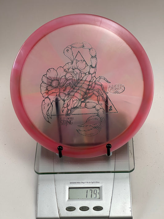 Discraft Sting Z Swirl (LE) Swirly Pink Scorpion/Floral Stamp 179g