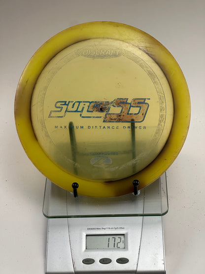 Discraft Z Surge SS Transparent Yellow Distance Driver (Used)