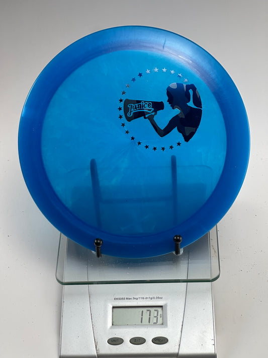 Discraft Z Swirl Thrasher – Blue – Janice Megaphone Stamp