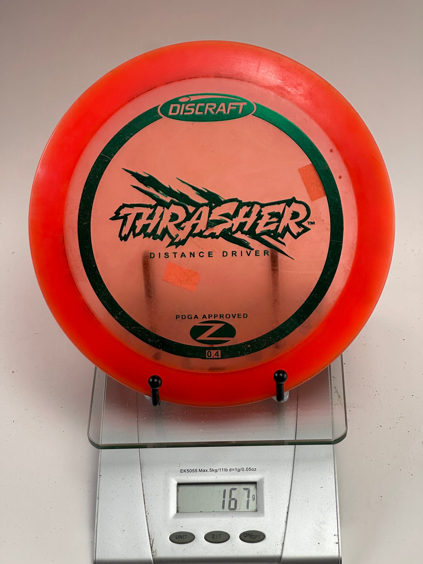 Discraft Z Thrasher Distance Driver | Transparent Red | Stock Stamp