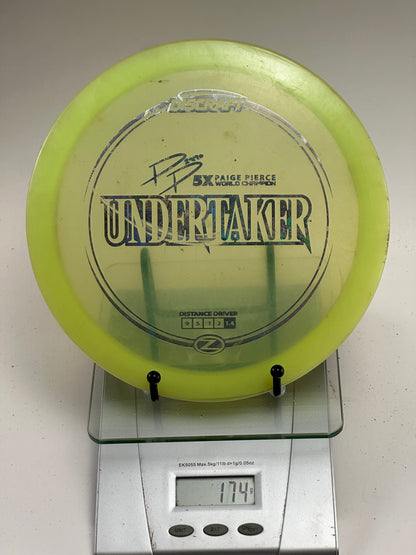 Discraft Undertaker Z (5X Paige Pierce) Transparent Yellow-Green