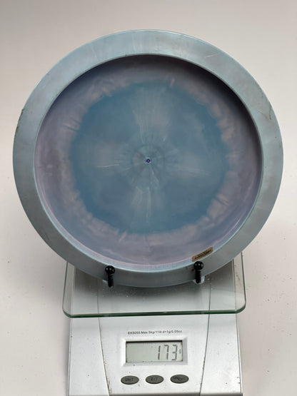 Discraft ESP Undertaker Fairway Driver - Swirly Light Blue w/ Blue Sparkle Stamp