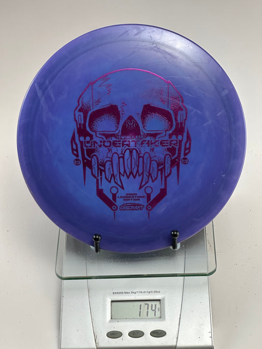 Discraft ESP Swirly Undertaker (2020 Ledgestone) Purple/Blue Skull Stamp