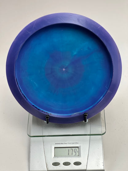 Discraft ESP Swirly Undertaker (2020 Ledgestone) Purple/Blue Skull Stamp