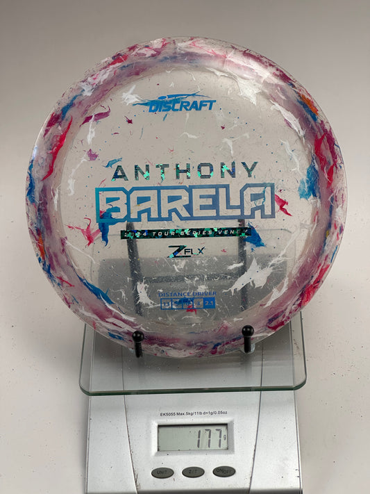 Discraft Venom Z FLX (Anthony Barela 2024 Tour Series) Swirly Clear
