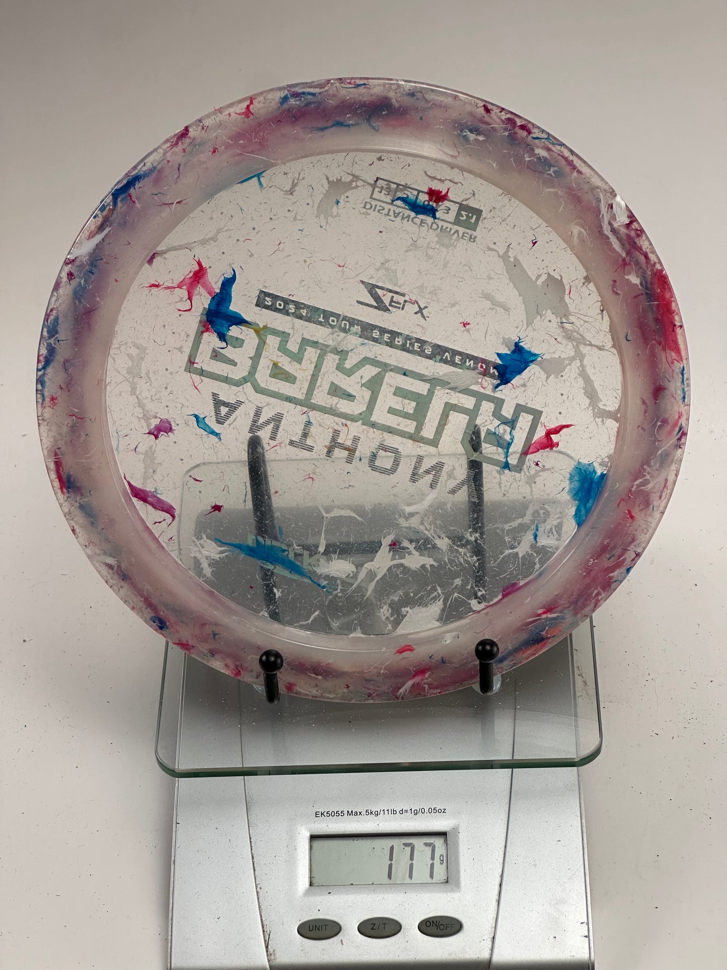 Discraft Venom Z FLX (Anthony Barela 2024 Tour Series) Swirly Clear