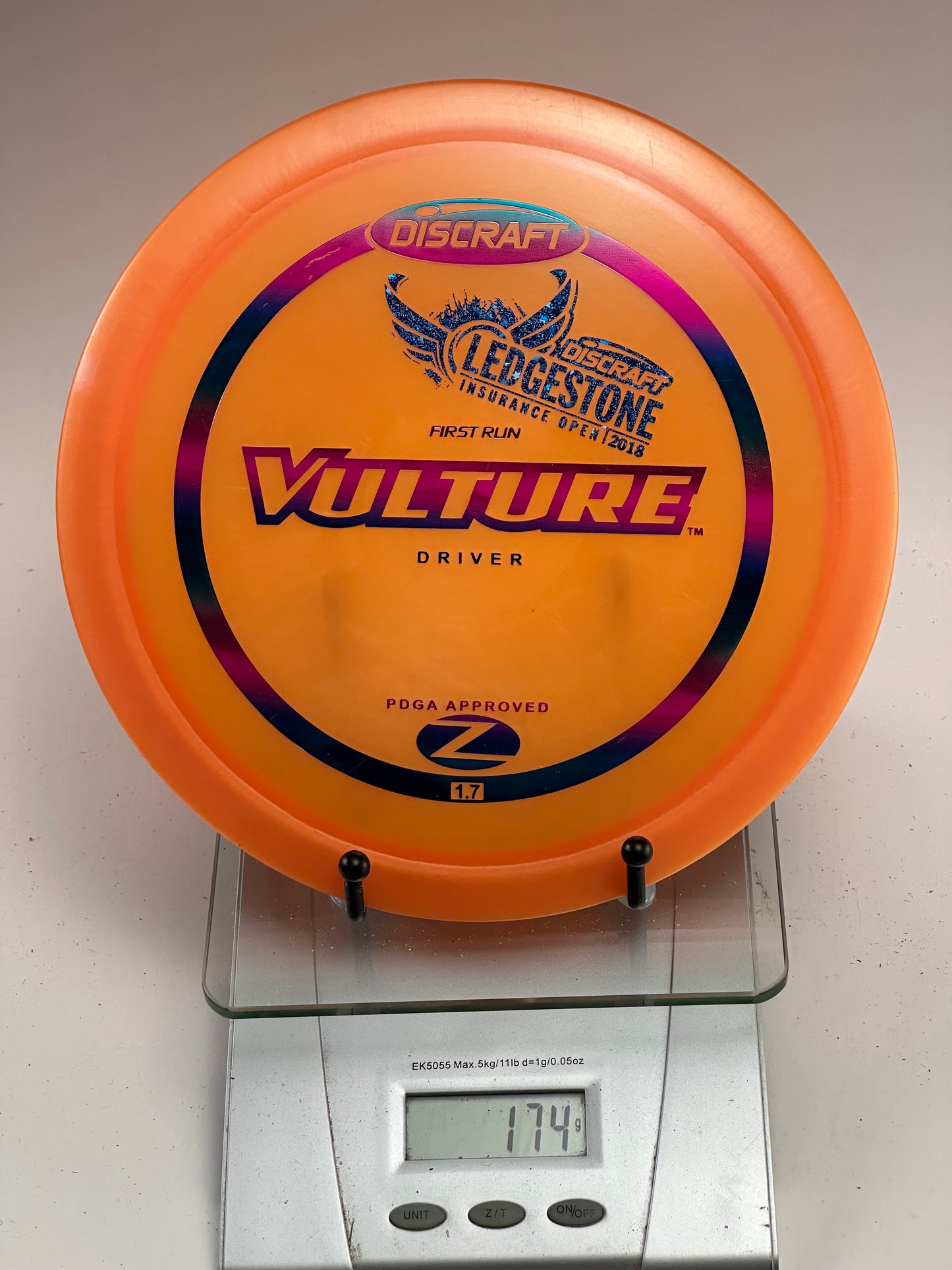 Discraft Z Vulture First Run – 2018 Ledgestone, Orange Foil Stamp