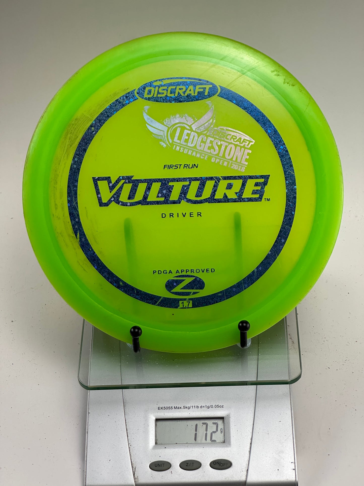 Discraft Z Vulture (First Run) Ledgestone 2018 Blue Foil Stamp 172g