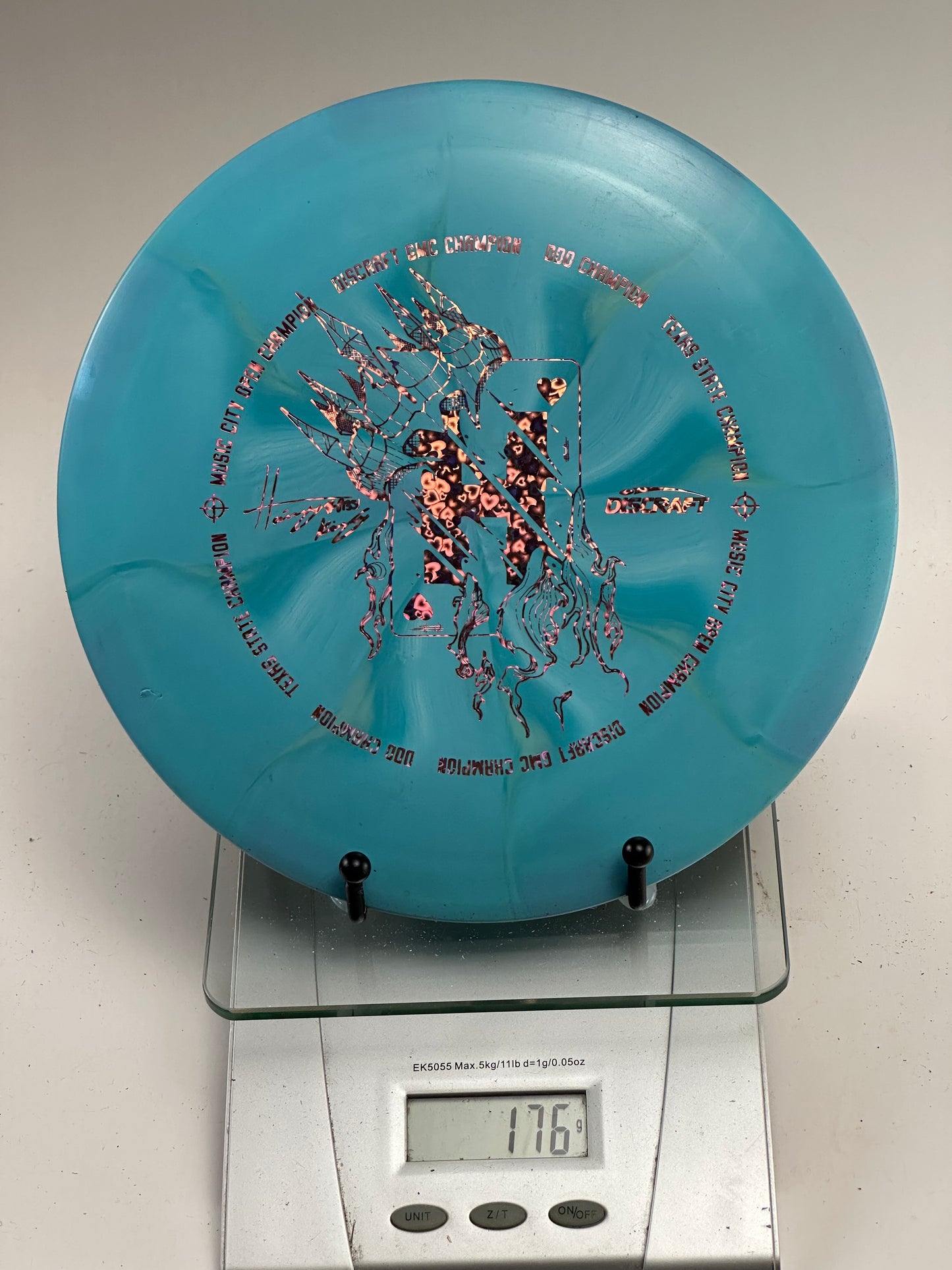 Discraft Z Vulture – Aqua Blue Swirl Special Foil Stamp