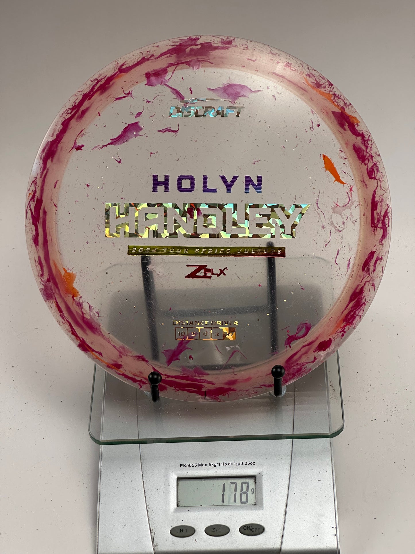 Discraft Vulture Z FLX 2024 Tour Series (Holyn Handley) – Swirly Clear Pink