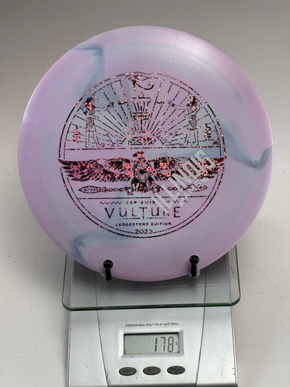 Discraft ESP Swirl Vulture (2023 Ledgestone) Pink/Blue Swirl, Rose Foil