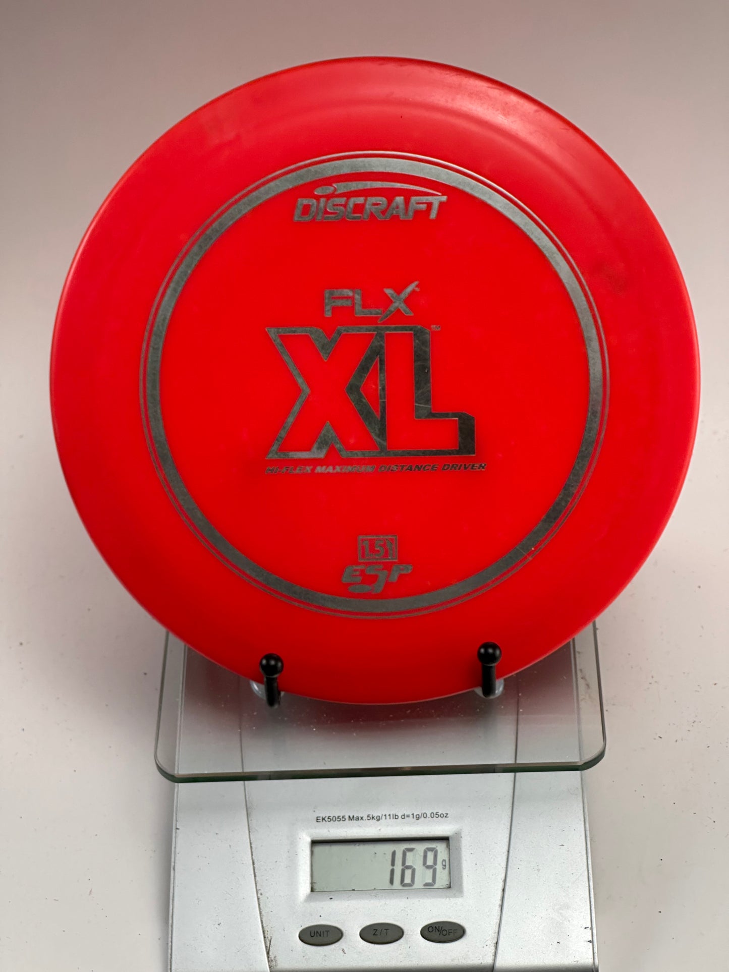 Discraft XL FLX ESP Distance Driver - Red w/ Silver Stamp