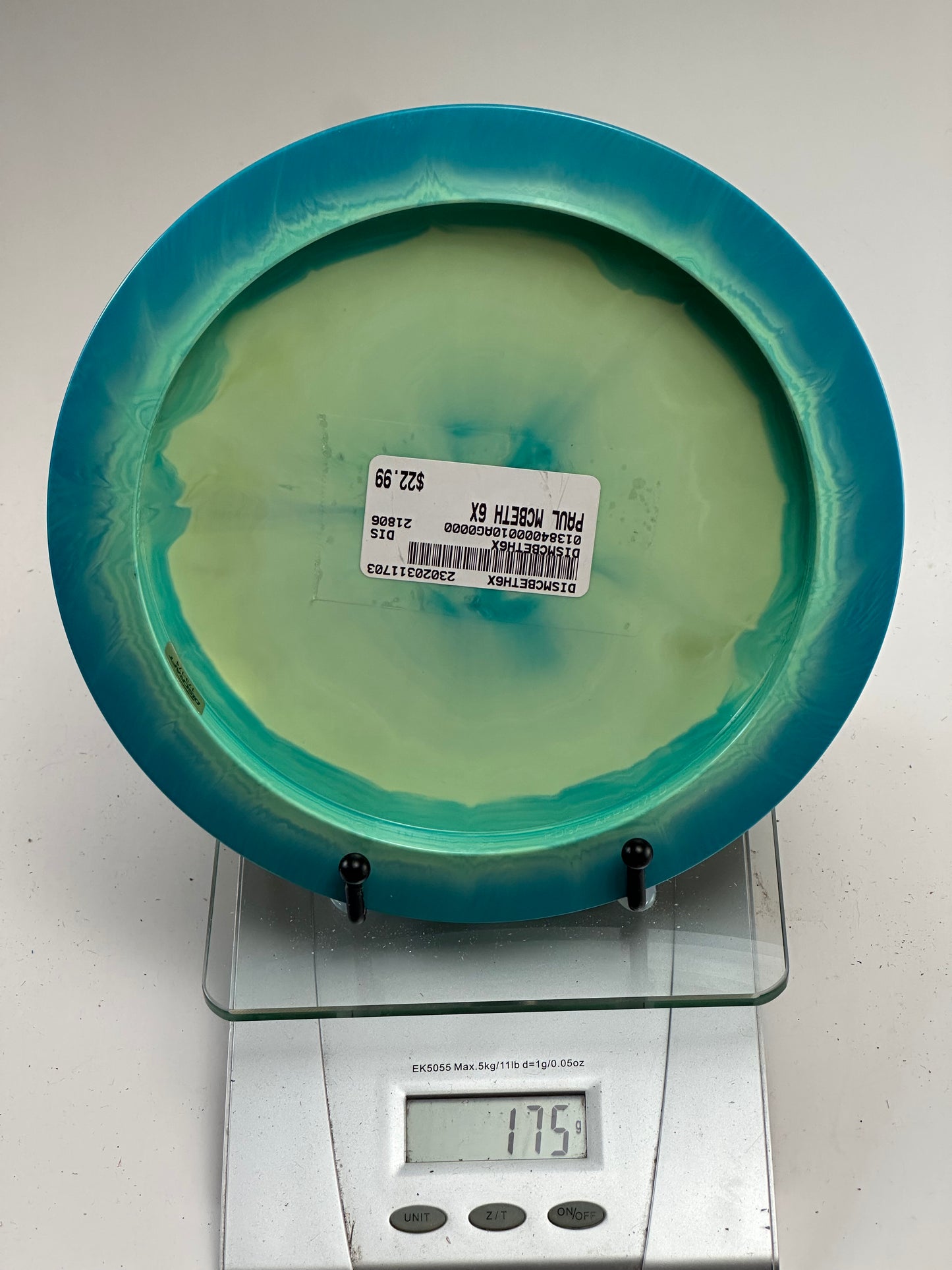 Discraft ESP Zeus Paul McBeth Claw Stamp Blue/Green Swirl