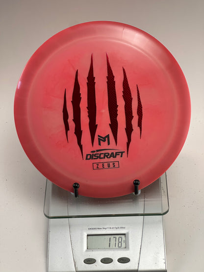 Discraft ESP Zeus 178g Red Claw Stamp (Paul McBeth)