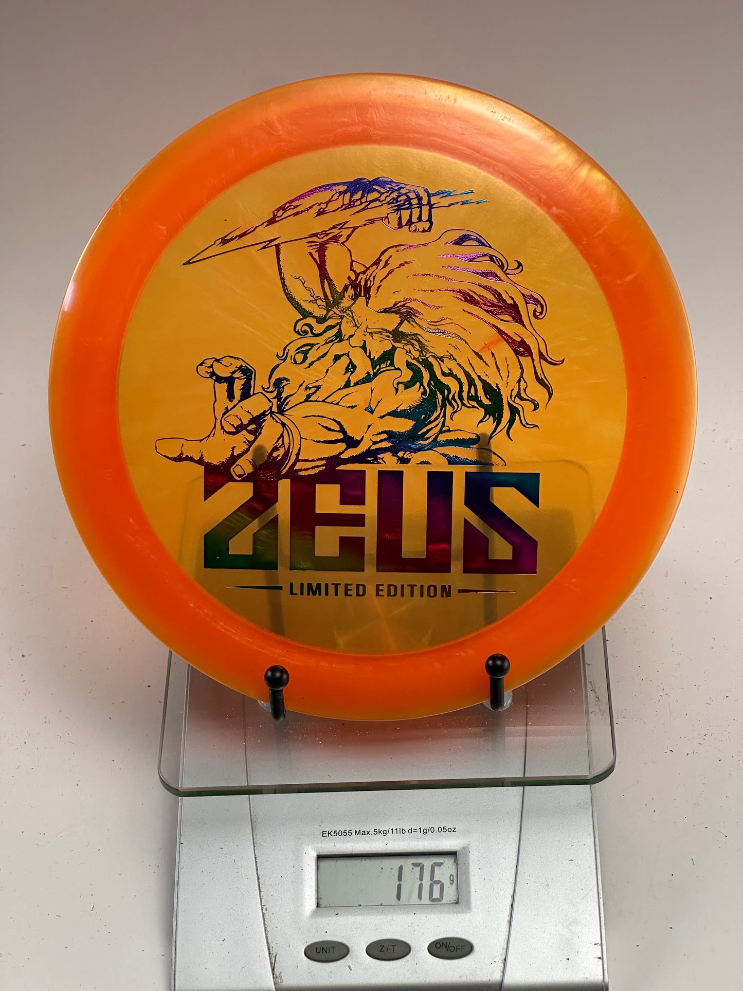 Discraft Zeus Z Limited Edition Distance Driver 176g (Yellow/Orange Rim)