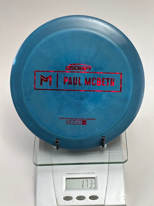 Discraft ESP Prototype Zeus Paul McBeth Bar Stamp Blue Swirl 173g