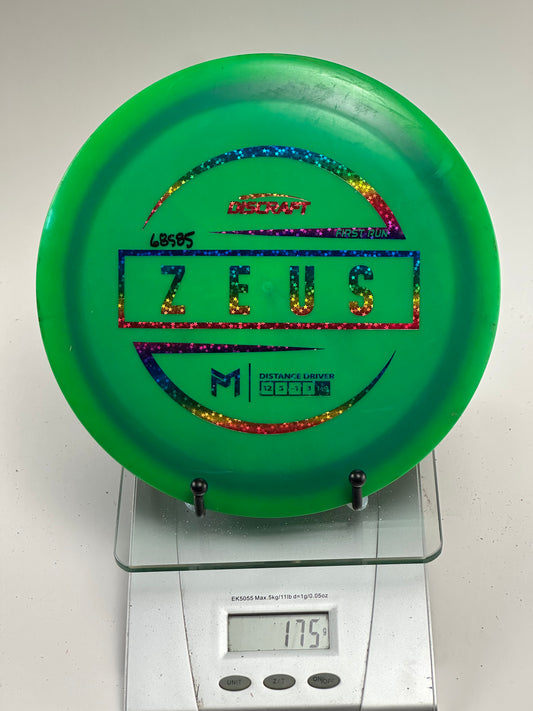 Discraft ESP First Run Zeus Distance Driver, Green w/ Rainbow Star Stamp (175g)
