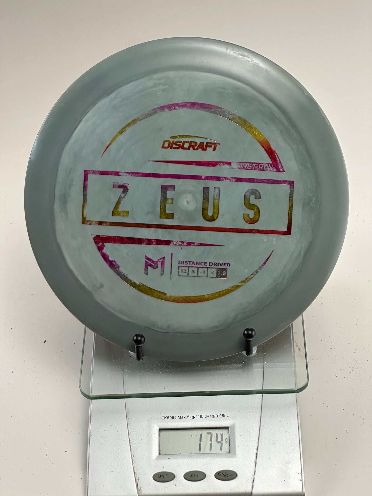 Discraft ESP First Run Zeus Distance Driver, Gray Swirl 174g