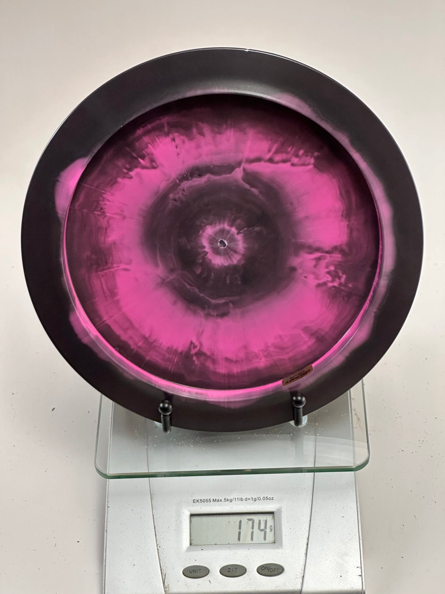 Discraft ESP Zeus Swirly Pink/Purple Distance Driver w/ Pink Claw Stamp (179g)