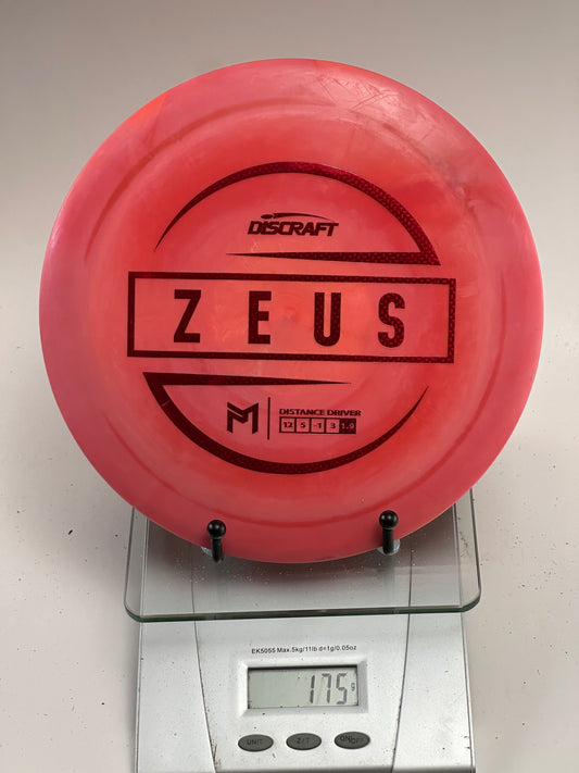Discraft ESP Zeus Distance Driver (Paul McBeth) 175g Red Swirl w/ Red Foil