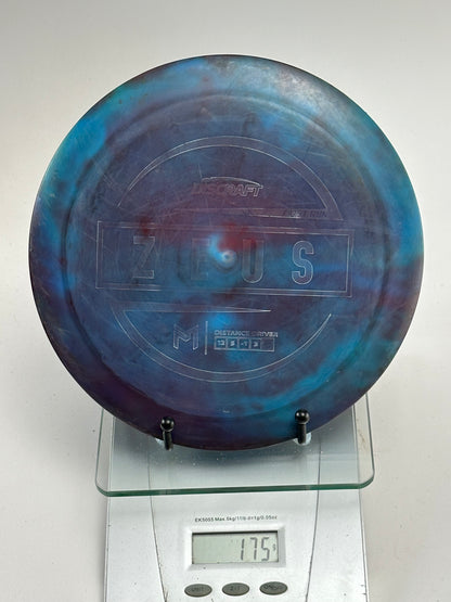 Discraft ESP First Run Zeus Distance Driver, Blue/Purple Swirl, 175g