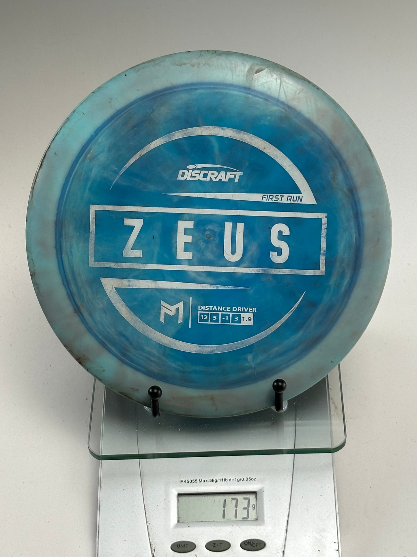 Discraft ESP Zeus First Run Distance Driver (173g) Blue/Teal Swirl