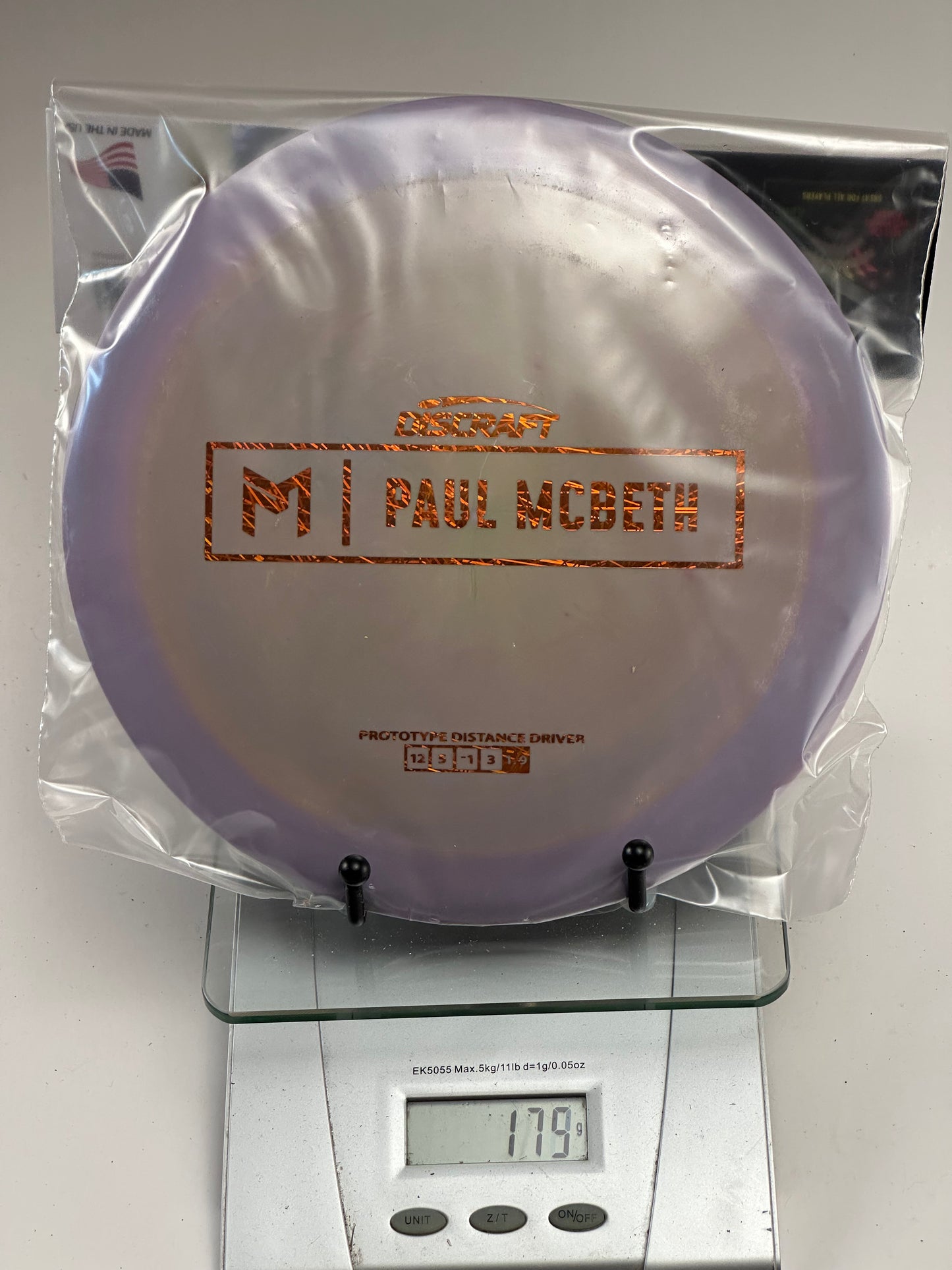 Discraft ESP Prototype Zeus Distance Driver (Lavender, Copper McBeth Stamp)