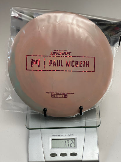 Discraft ESP Zeus Prototype Paul McBeth Box Stamp 172g Pink/Blue Swirl