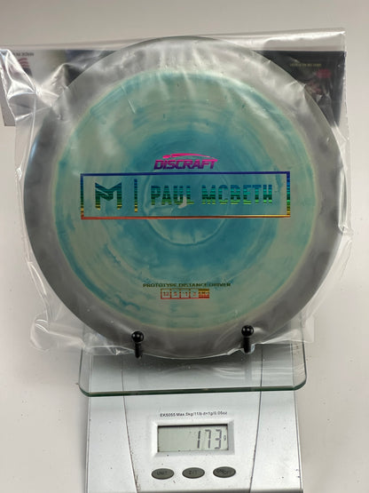 Discraft ESP Prototype Zeus (Paul McBeth) Swirly Blue/Gray, Rainbow Box Stamp 173g