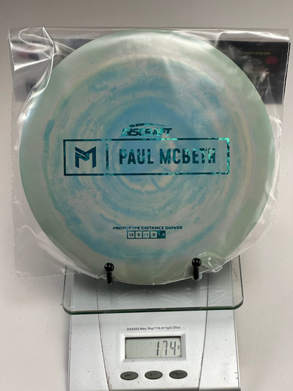 Discraft ESP Prototype Zeus Paul McBeth Box Stamp Swirly Blue 174g