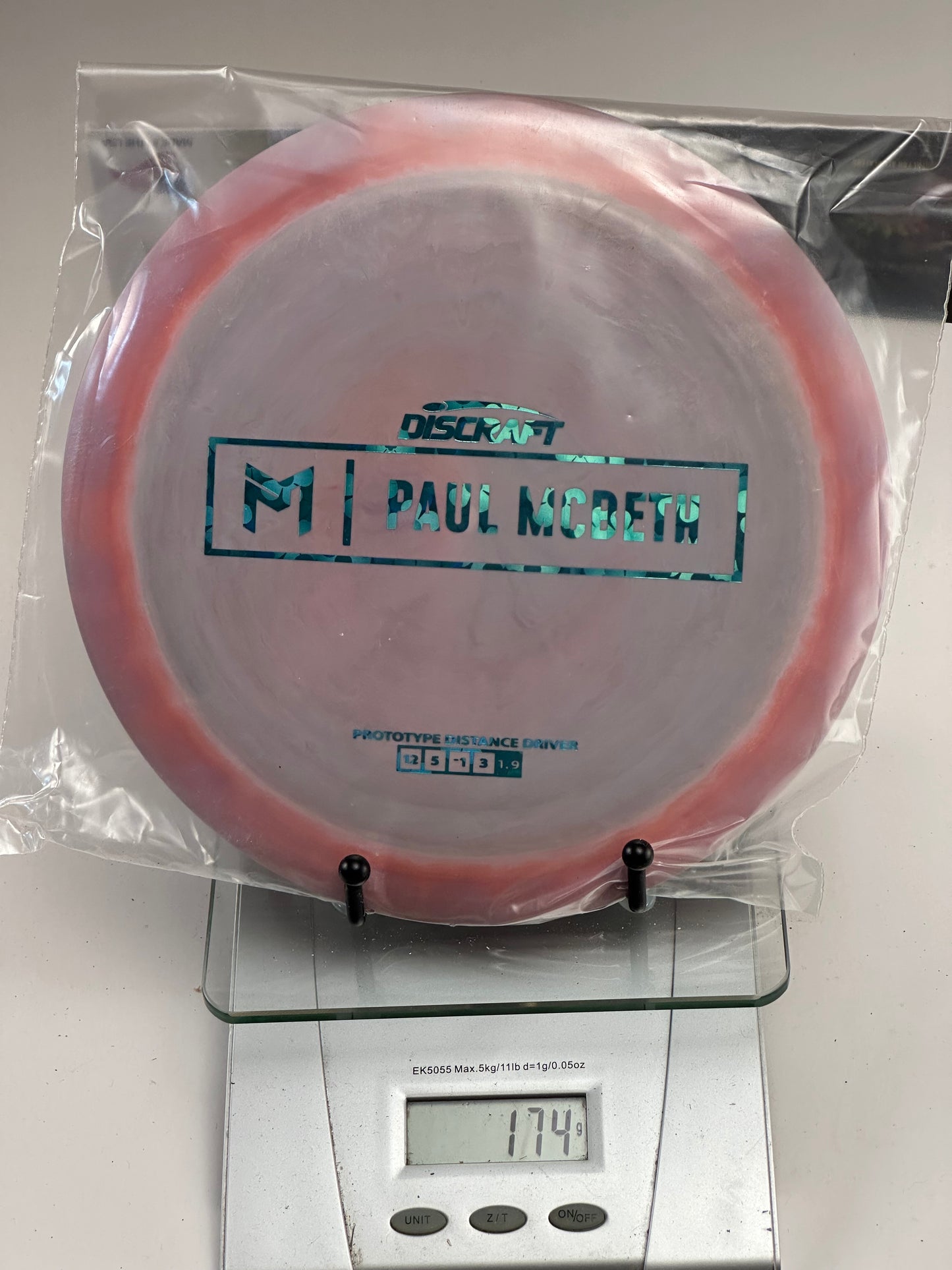 Discraft ESP Zeus Prototype Distance Driver (Paul McBeth) Pink/Gray Swirl
