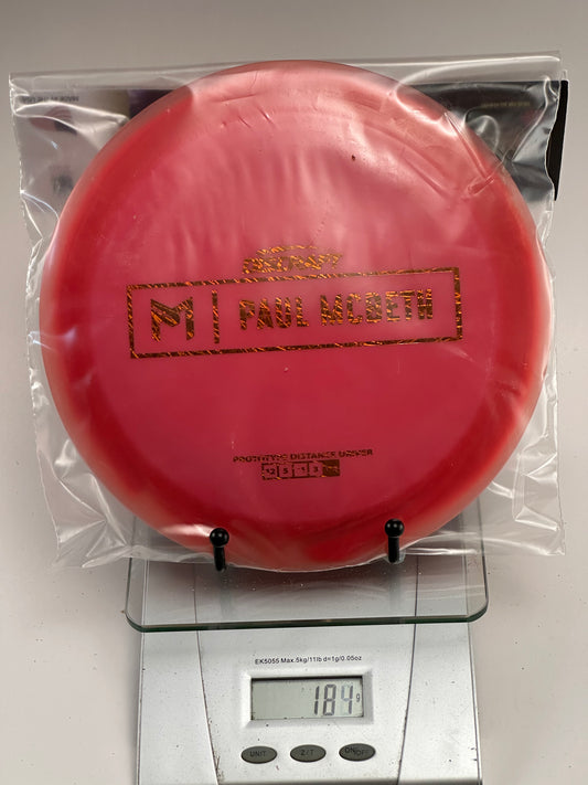 Discraft ESP Zeus Prototype Distance Driver, Red w/ Gold Paul McBeth Box Stamp (181g)