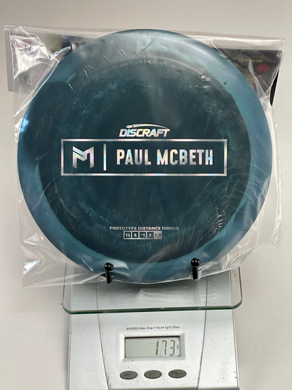 Discraft ESP Prototype Zeus 173g Teal/Blue Swirl McBeth Holo Stamp