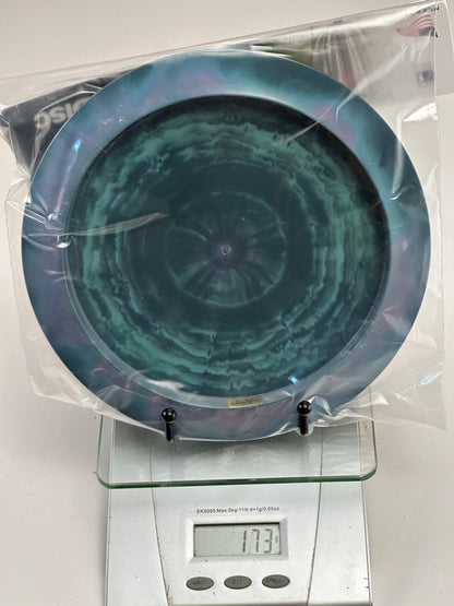 Discraft ESP Prototype Zeus 173g Teal/Blue Swirl McBeth Holo Stamp