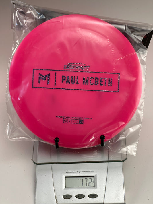 Discraft ESP Prototype Zeus Distance Driver, Pink w/ Black Paul McBeth Stamp (172g)