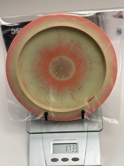 Discraft ESP Prototype Zeus (Paul McBeth) Distance Driver, Swirly Red/Green 173g